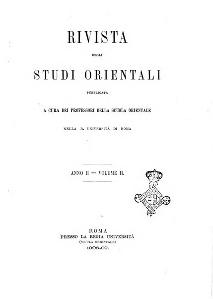 Rivista degli studi orientali