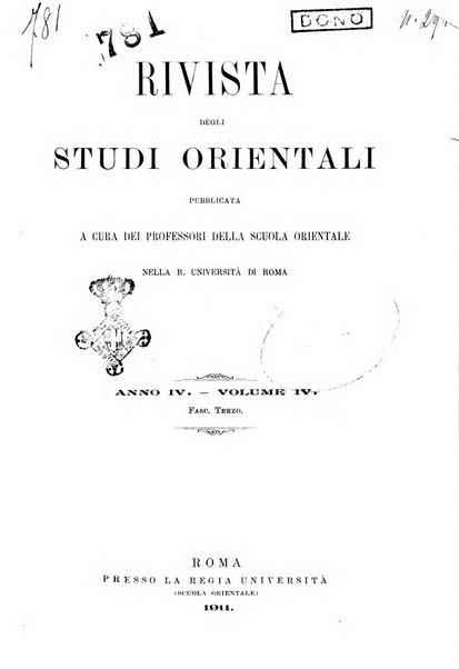 Rivista degli studi orientali