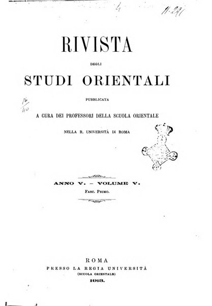 Rivista degli studi orientali