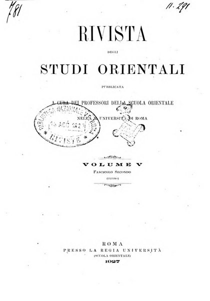 Rivista degli studi orientali