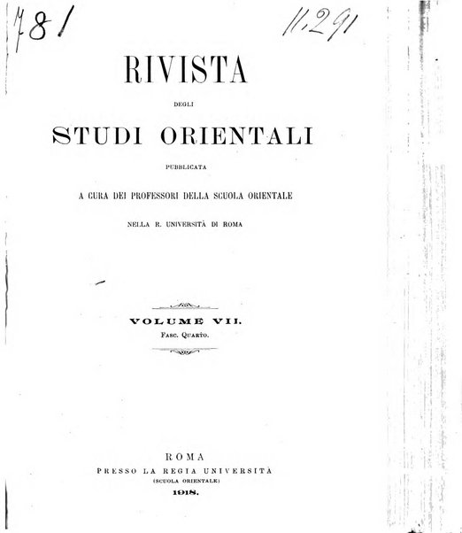 Rivista degli studi orientali