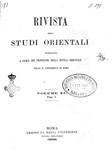 Rivista degli studi orientali