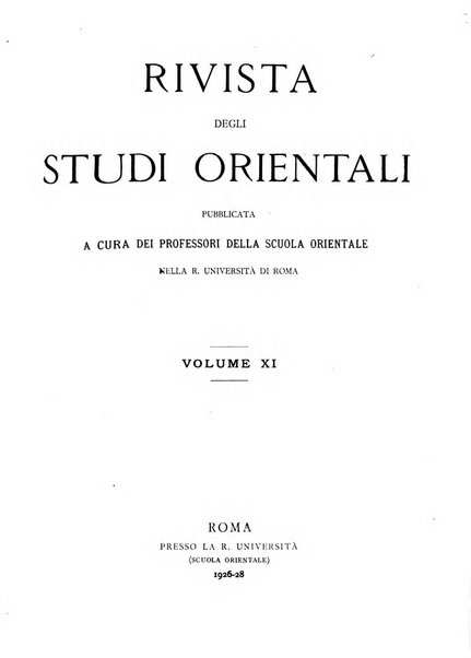 Rivista degli studi orientali