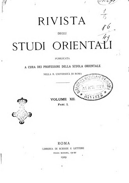 Rivista degli studi orientali