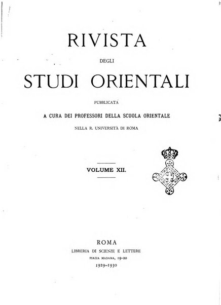 Rivista degli studi orientali