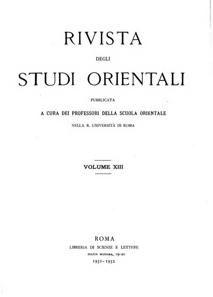 Rivista degli studi orientali