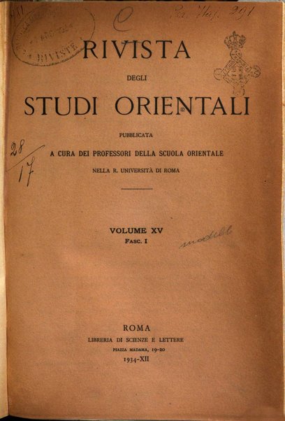 Rivista degli studi orientali