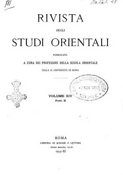 Rivista degli studi orientali