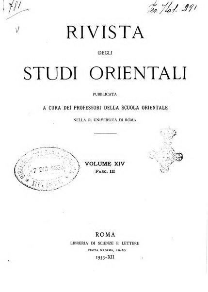 Rivista degli studi orientali