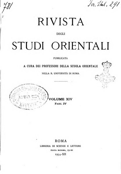 Rivista degli studi orientali