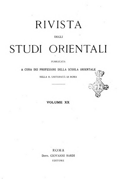 Rivista degli studi orientali