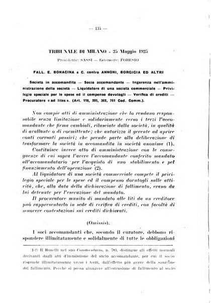 Il diritto fallimentare e delle società commerciali rivista di dottrina e giurisprudenza