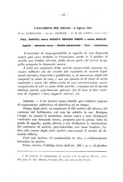 Il diritto fallimentare e delle società commerciali rivista di dottrina e giurisprudenza