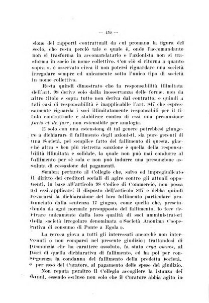 Il diritto fallimentare e delle società commerciali rivista di dottrina e giurisprudenza