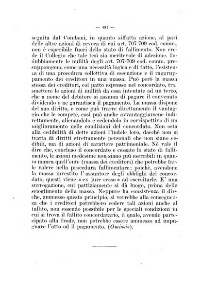 Il diritto fallimentare e delle società commerciali rivista di dottrina e giurisprudenza