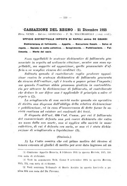 Il diritto fallimentare e delle società commerciali rivista di dottrina e giurisprudenza