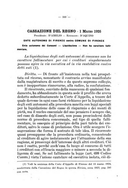 Il diritto fallimentare e delle società commerciali rivista di dottrina e giurisprudenza