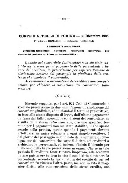 Il diritto fallimentare e delle società commerciali rivista di dottrina e giurisprudenza