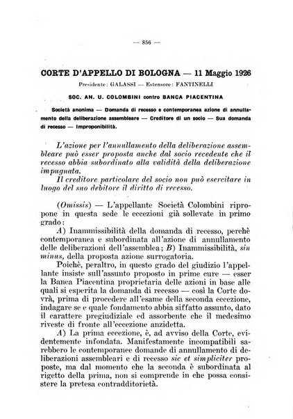 Il diritto fallimentare e delle società commerciali rivista di dottrina e giurisprudenza