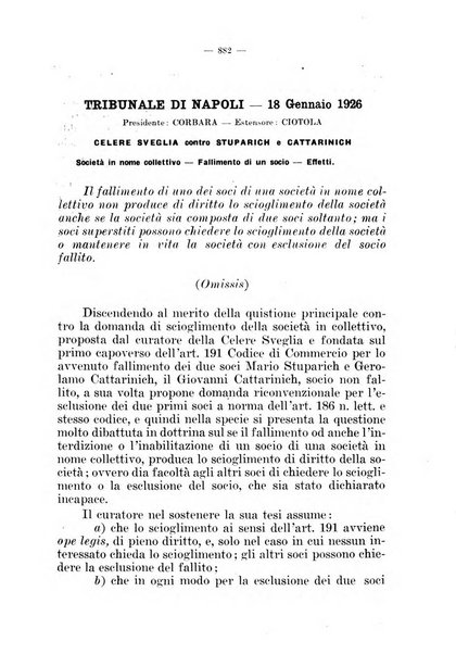 Il diritto fallimentare e delle società commerciali rivista di dottrina e giurisprudenza