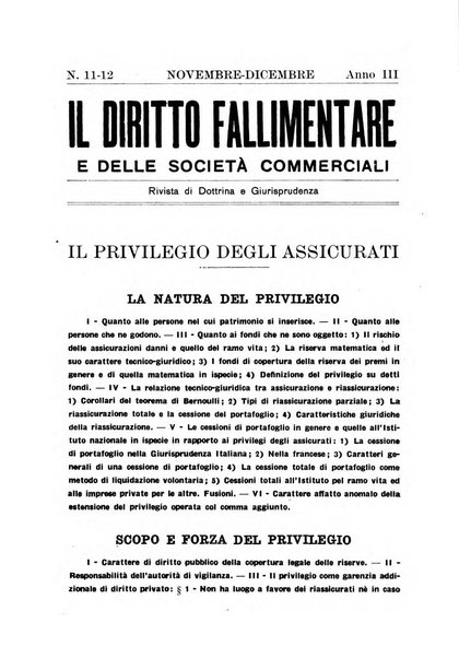 Il diritto fallimentare e delle società commerciali rivista di dottrina e giurisprudenza