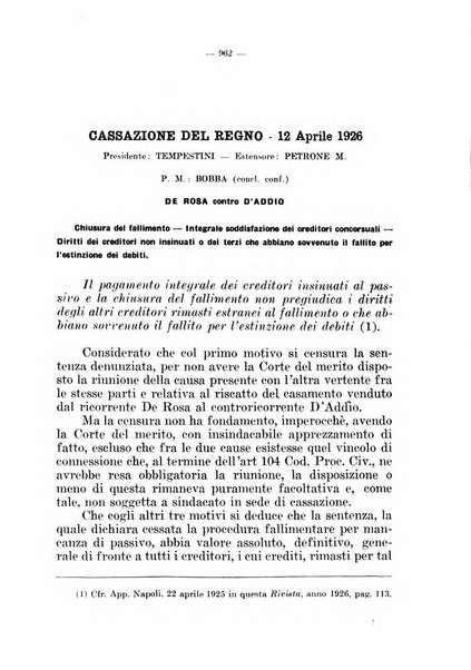 Il diritto fallimentare e delle società commerciali rivista di dottrina e giurisprudenza