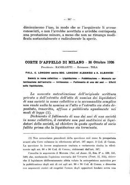 Il diritto fallimentare e delle società commerciali rivista di dottrina e giurisprudenza