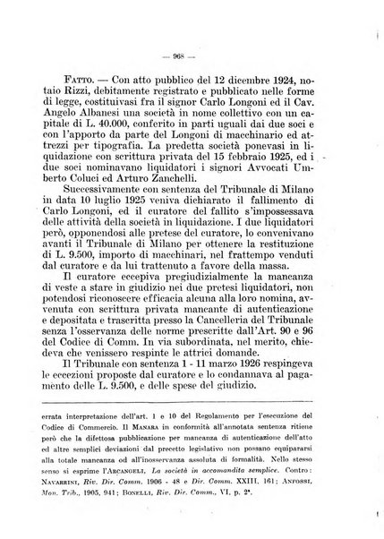 Il diritto fallimentare e delle società commerciali rivista di dottrina e giurisprudenza