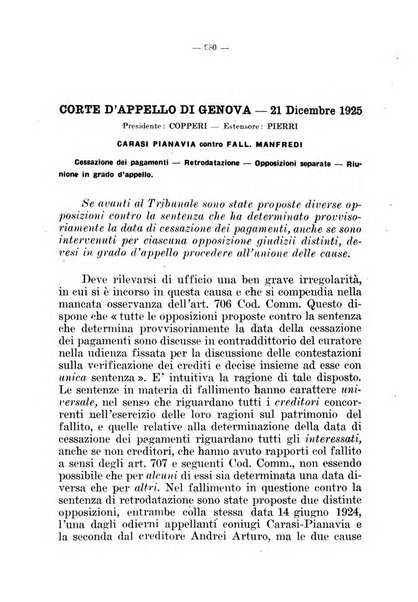 Il diritto fallimentare e delle società commerciali rivista di dottrina e giurisprudenza