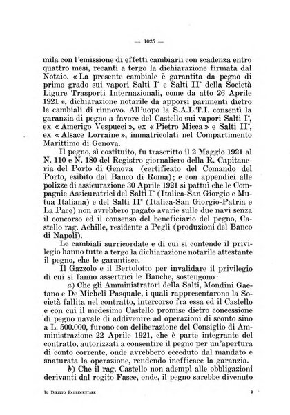 Il diritto fallimentare e delle società commerciali rivista di dottrina e giurisprudenza