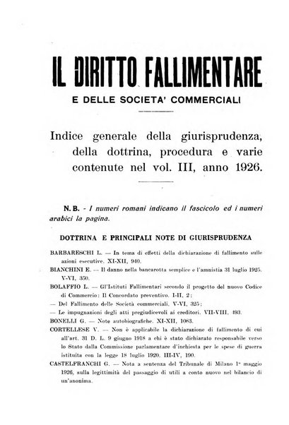 Il diritto fallimentare e delle società commerciali rivista di dottrina e giurisprudenza