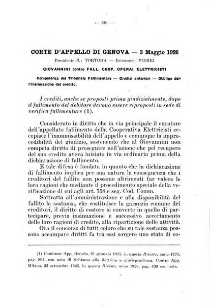 Il diritto fallimentare e delle società commerciali rivista di dottrina e giurisprudenza