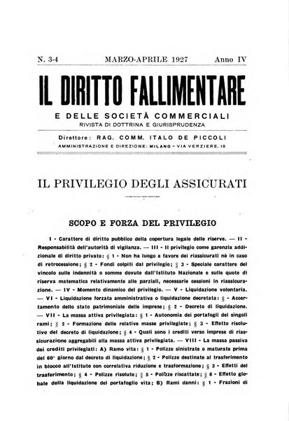 Il diritto fallimentare e delle società commerciali rivista di dottrina e giurisprudenza