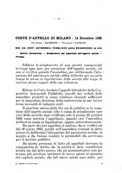 Il diritto fallimentare e delle società commerciali rivista di dottrina e giurisprudenza