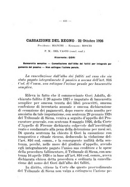 Il diritto fallimentare e delle società commerciali rivista di dottrina e giurisprudenza