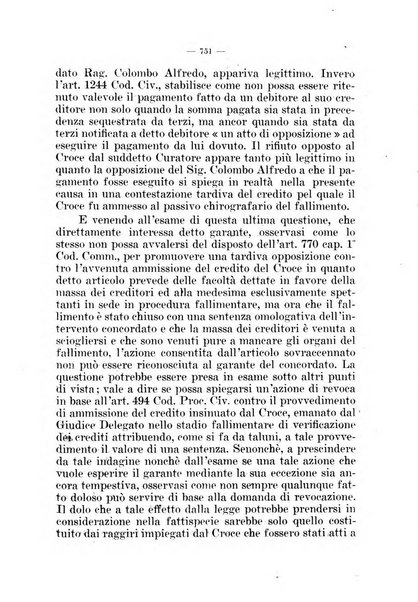 Il diritto fallimentare e delle società commerciali rivista di dottrina e giurisprudenza