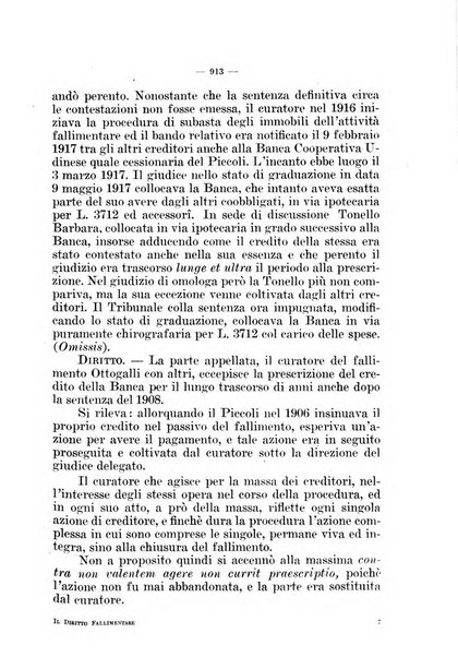 Il diritto fallimentare e delle società commerciali rivista di dottrina e giurisprudenza