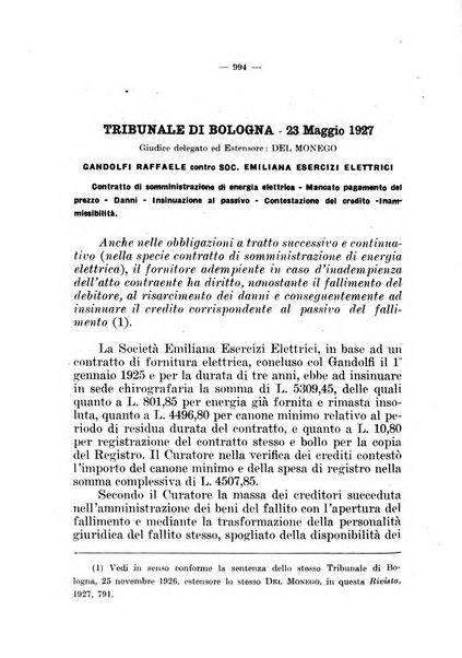 Il diritto fallimentare e delle società commerciali rivista di dottrina e giurisprudenza