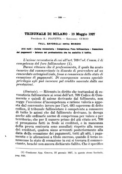 Il diritto fallimentare e delle società commerciali rivista di dottrina e giurisprudenza