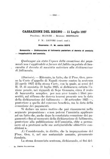 Il diritto fallimentare e delle società commerciali rivista di dottrina e giurisprudenza