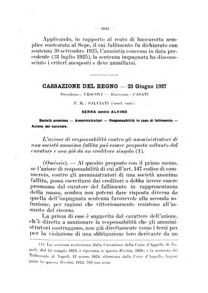 Il diritto fallimentare e delle società commerciali rivista di dottrina e giurisprudenza