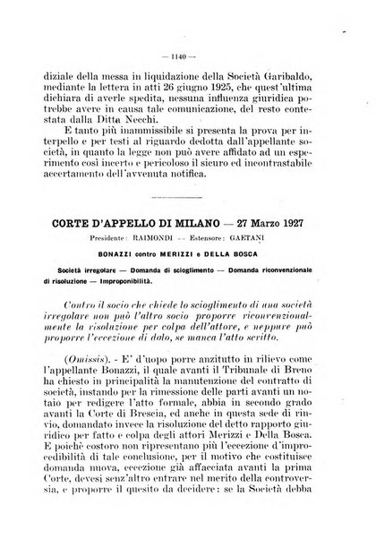 Il diritto fallimentare e delle società commerciali rivista di dottrina e giurisprudenza