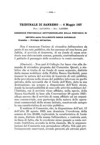 Il diritto fallimentare e delle società commerciali rivista di dottrina e giurisprudenza