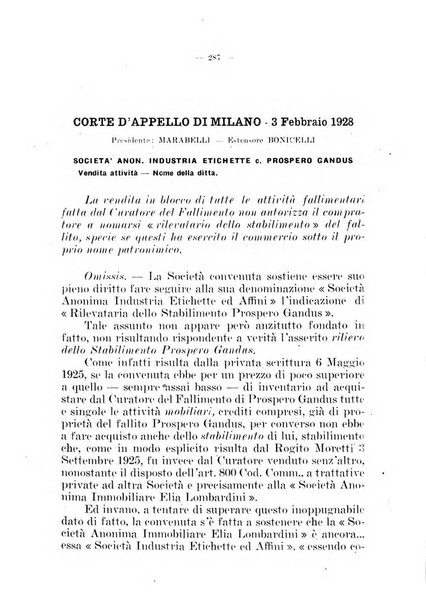 Il diritto fallimentare e delle società commerciali rivista di dottrina e giurisprudenza