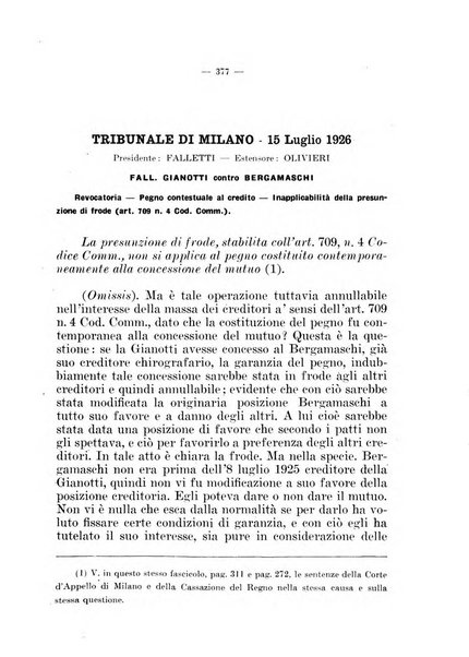 Il diritto fallimentare e delle società commerciali rivista di dottrina e giurisprudenza