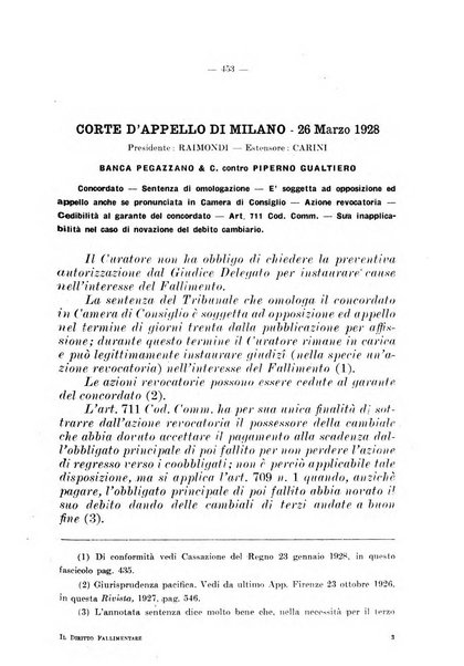 Il diritto fallimentare e delle società commerciali rivista di dottrina e giurisprudenza