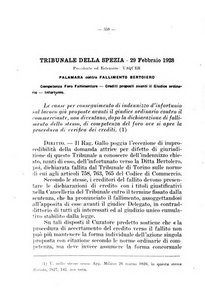 Il diritto fallimentare e delle società commerciali rivista di dottrina e giurisprudenza