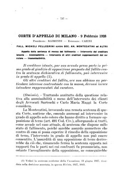 Il diritto fallimentare e delle società commerciali rivista di dottrina e giurisprudenza