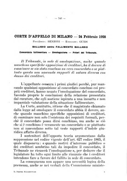 Il diritto fallimentare e delle società commerciali rivista di dottrina e giurisprudenza