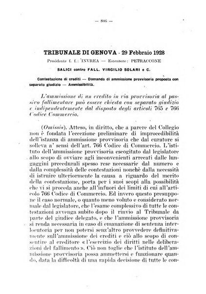 Il diritto fallimentare e delle società commerciali rivista di dottrina e giurisprudenza